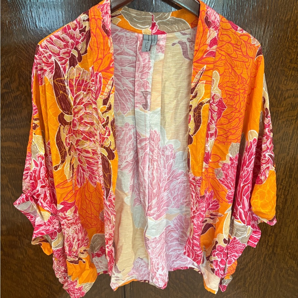 Vibrant Floral Kimono Cardigan
